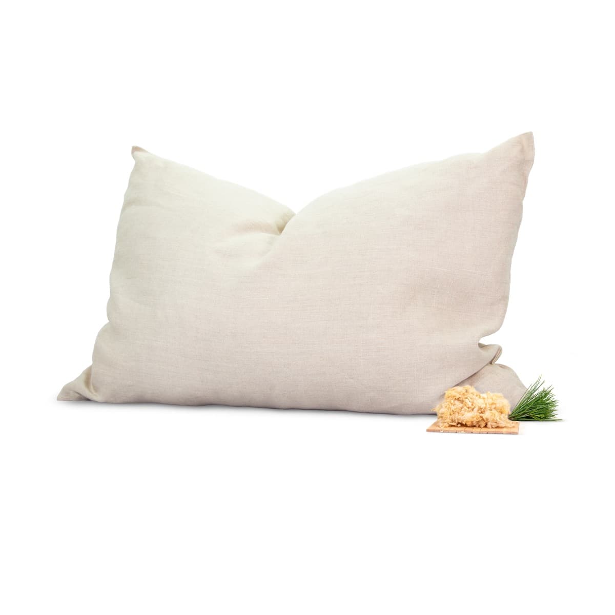 Zirbenschlafkissen 60x80cm 60x80cm, Außenbezug: Leinen